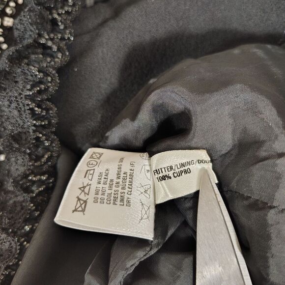 Escada Couture Womens Gala Glam Beaded Jacket 38 Black White Old Money - Picture 8 of 16